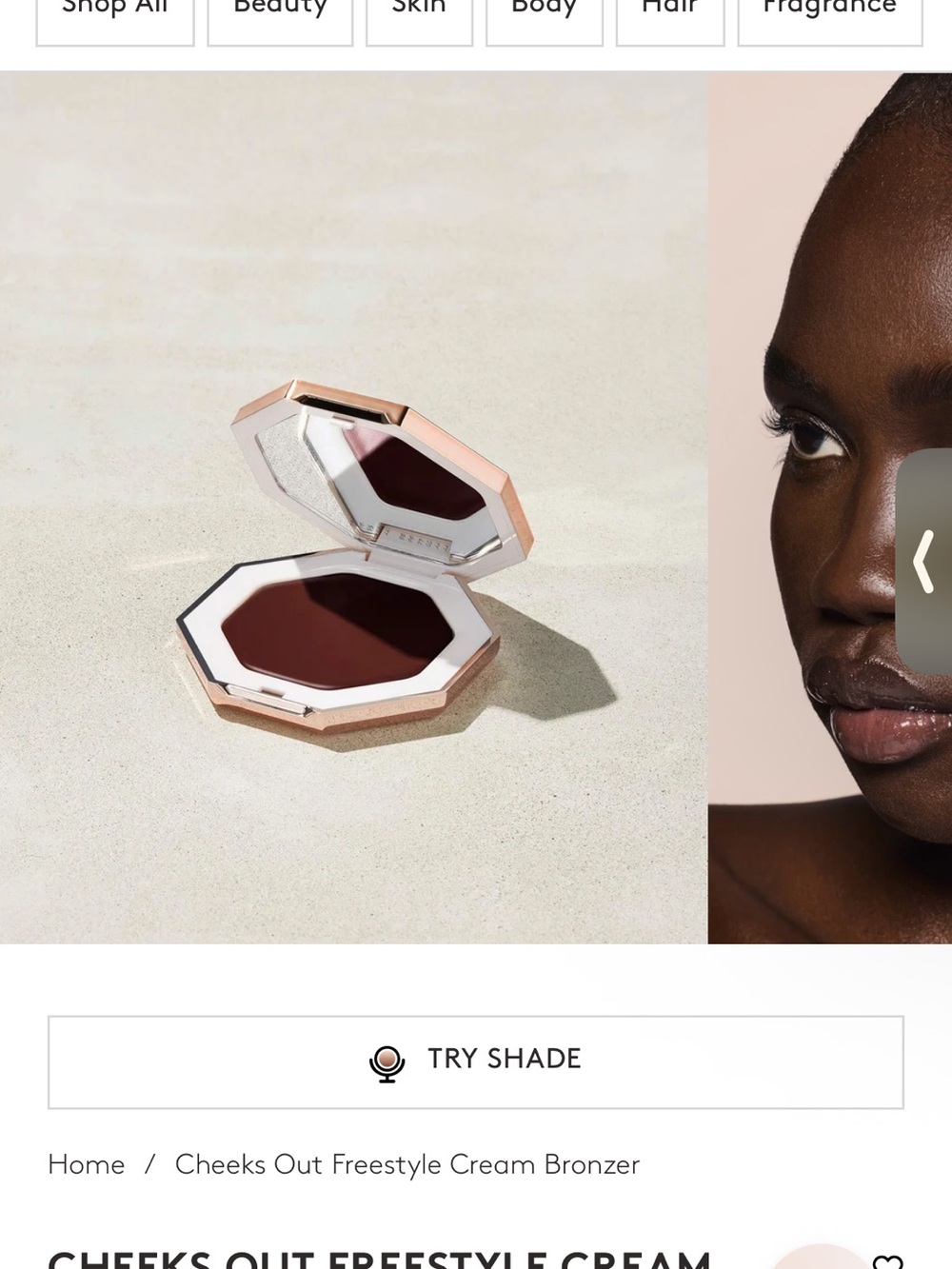 Fenty Beauty Cheeks Out Cream Bronzer — Toffee Tease